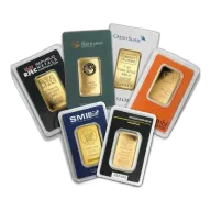 1 oz Gold Bar (Inc. Assay Card) (Circulated) - Various Brands