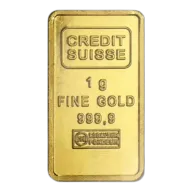 1 gram Gold Bar (Unsealed) (Circulated) - Credit Suisse