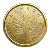 1/10 oz Gold Canadian Maple Leaf Coin Current Year