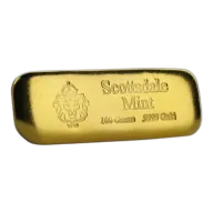 100 Gm Gold Bar (Circulated) (Unsealed) - Scottsdale Mint