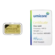 Umicore 5 Gram Gold Bar