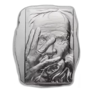 Argentia Silver Art - 10 oz Bar "Thinking Man" - Matte