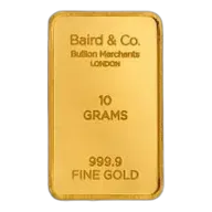 10 Gram Gold Minted Bar -Baird & Co.