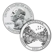 2011 5 oz ATB Chickasaw National Park Silver Coin