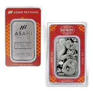 1 Oz Lunar Snake Silver Bar (Inc Assay Card) - Asahi Refining