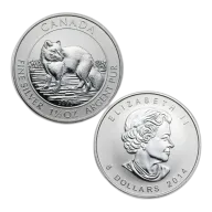 2014 1.5 oz Arctic Fox Silver Coin(Circulated) - Royal Canadian Mint