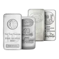 10 oz Silver Bar Unsealed (Circulated) - Various Brands