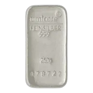 250 Grams Umicore Silver Bar