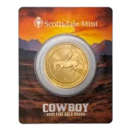 1 oz Scottsdale Mint Cowboy Gold Round