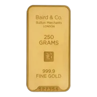 250g Baird Cast Bar Gold Bar