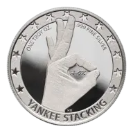 1 oz Yankee Stacking - Coin Dealer Tim Silver Round
