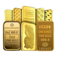 1 oz Pure Gold Bars - Assorted (Brand Varies & Open Bar)