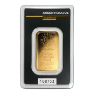 1 oz Gold Bar - Argor-Heraeus KineBar Design (In Assay)