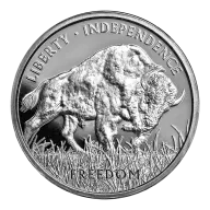 1 Oz Silver Round PAMP Buffalo