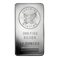 10 Oz Sunshine Mint Silver Bar (Open)