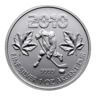 2010 1 Oz Canadian Silver Maple Leaf - Winter Olympics