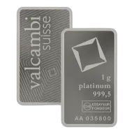 Valcambi Suisse 1g Platinum Bar In Assay
