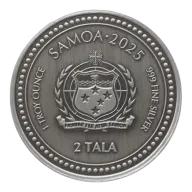 2025 1 oz Samoan Zebra Seahorse Antique Silver Coin