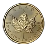 2026 Canada 1/2 oz Gold Maple Leaf BU