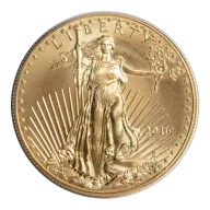 2016 $5 American Gold Eagle 1/10 oz Brilliant Uncirculated