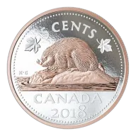 5 oz 2018 5c Big Coin: Beaver - Pure Silver Coin