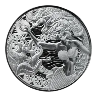 2025 1 oz Samoan - Mermaid & Pearl Silver Coin