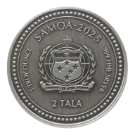 2025 1 oz Samoan Zebra Seahorse Antique Silver Coin