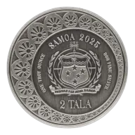 2025 1 oz Samoan - Mermaid & Pearl Antique Silver Coin