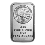 5 oz Silver Bar - Buffalo