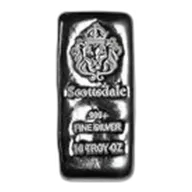 10 oz Silver Cast-Poured Bar - Scottsdale
