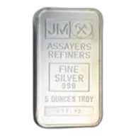 5 oz Johnson Matthey Silver Bar