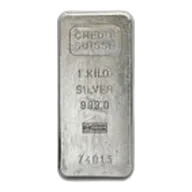 1 kilo Silver Bar - Credit Suisse