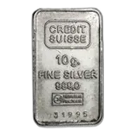 10 gram Silver Bar - Credit Suisse