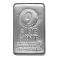 50 oz Cast-Poured Silver Bar - 9Fine Mint