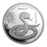 1 oz Silver Round - APMEX (2013 Year of the Snake)