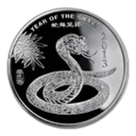 1/2 oz Silver Round - APMEX (2013 Year of the Snake)