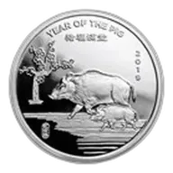 1/2 oz Silver Round - APMEX (2019 Year of the Pig)