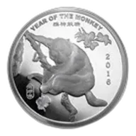 2 oz Silver Round - APMEX (2016 Year of the Monkey)