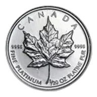 Canada 1/20 oz Platinum Maple Leaf BU (Random Year)