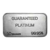50 gram Platinum Bar - Secondary Market (.999+ Fine)