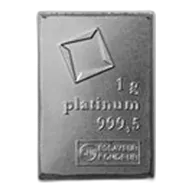 1 gram Platinum Bar - Valcambi