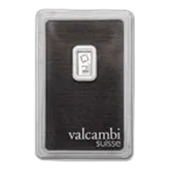 1 gram Platinum Bar - Valcambi (In Assay)
