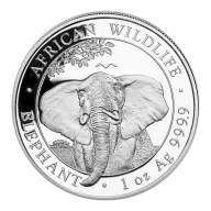 Somalia 1 oz Silver Elephant 2021