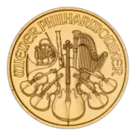 2018 Gold Bullion 0.1 Ounce Philharmonic Coin Austria - Pre-Owned