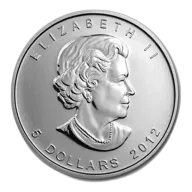 2012 Silver Maple Leaf 1 oz Uncirculated
