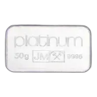 Johnson Matthey Platinum 50g Minted Bar In Sleeve - Pre-Owned