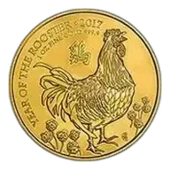 2017 1 oz Gold Lunar Year of the Rooster Royal Mint Bullion Coin