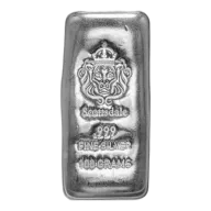 Scottsdale Mint 100g Cast Silver Bar - Pre-Owned