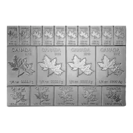 2 oz Royal Canadian Mint Silver Maple Flex Bar