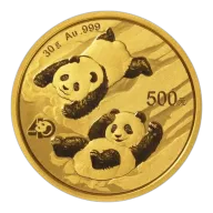 China Panda 30g Gold Coin 2022